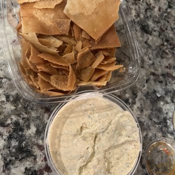 Yummus Mediterranean Food - Pita chips and cilantro jalapeño hummus - Mediterranean Near Me - Solon, Ohio Yummus Mediterranean Food - Pita chips and cilantro jalapeño hummus - Mediterranean Near Me - Solon, Ohio