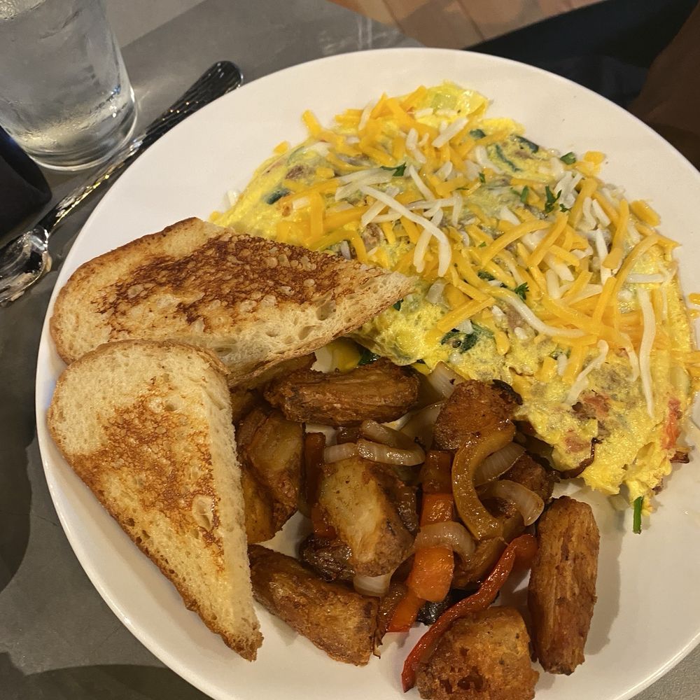 Derby - Houston - Veggie omelette with potatoes - Southern Near Me - Houston, Texas Derby - Houston - Veggie omelette with potatoes - Southern Near Me - Houston, Texas