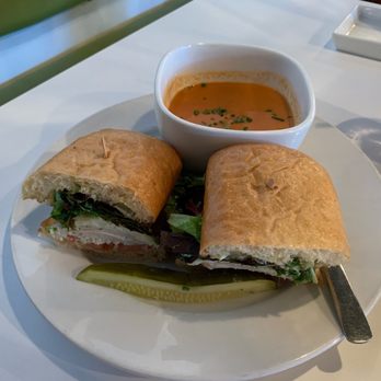 Eat. - Roasted Chicken Sandwich with tomato soup - New American Near Me - Las Vegas, Nevada