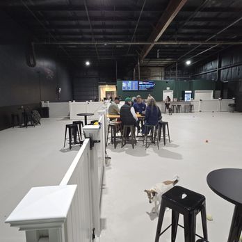 Ruff Draft - A look at both the big dog area (right side in photo) and small dog area (left side in photo). - Sports Bars Near Me - Woodinville, Washington