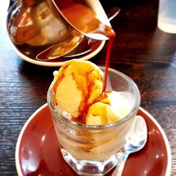 Amara Chocolate & Coffee - Affogato. Dark roast espresso with vanilla ice cream. - Coffee & Tea Near Me - Pasadena, California Amara Chocolate & Coffee - Affogato. Dark roast espresso with vanilla ice cream. - Coffee & Tea Near Me - Pasadena, California