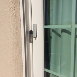 Exterior childproof latch. Exterior childproof latch.