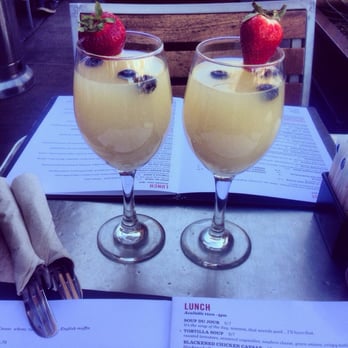 Cup Cafe - Our amazing grapefruit mimosas before Saturday brunch!! - New American Near Me - Tucson, Arizona