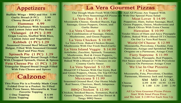 Menu photo 8 La Vera Pizzeria Santa Maria, CA Menu photo 8 La Vera Pizzeria Santa Maria, CA