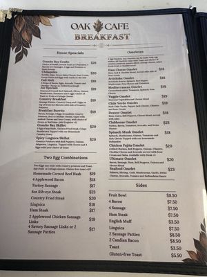 Menu photo 2 Oak Leaf Cafe Granite Bay, CA