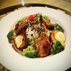 Provisions Wine Lounge - Lamb chops and bacon wrapped scallops