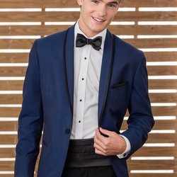 Boss Formalwear - The Sapphire Calypso. This slim fit is shown here with black trousers.