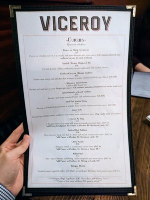 Menu photo 7 Viceroy Durham, NC