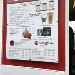 Me Latte Espresso - Here is the menu!