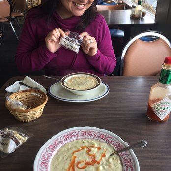 River View Dining - She got the small I had to get a large bowl, and was so glad I did. Hahahaha Home cooked Clam chowder!!!! - Seafood Near Me - South Bend, Washington River View Dining - She got the small I had to get a large bowl, and was so glad I did. Hahahaha Home cooked Clam chowder!!!! - Seafood Near Me - South Bend, Washington