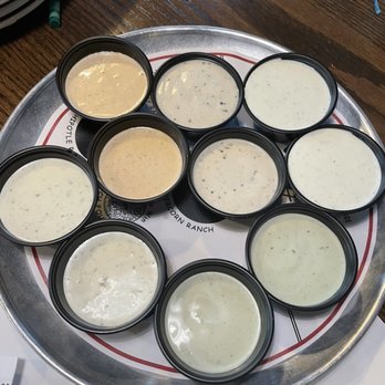 Hideaway Pizza - The flight of Ranch! All different ranch flavors! - Pizza Near Me - Oklahoma City, Oklahoma Hideaway Pizza - The flight of Ranch! All different ranch flavors! - Pizza Near Me - Oklahoma City, Oklahoma