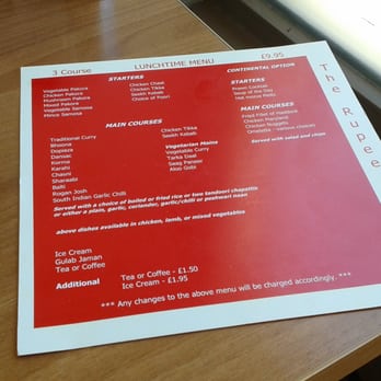 Rupee Room - Set lunch menu - Indian Near Me - Ayr, SAY