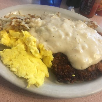 Sherrie's Place - Chicken fried steak with scrambled eggs, hash browns. - American Near Me - Casper, Wyoming Sherrie's Place - Chicken fried steak with scrambled eggs, hash browns. - American Near Me - Casper, Wyoming