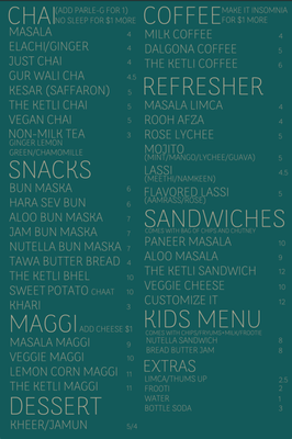 Menu photo 8 The Ketli Chai Santa Clara, CA