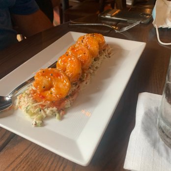 Burtons Grill & Bar - Firecracker Shrimp w slaw. Gluten-free and so good. Ask for extra siracha if you like spicy. - New American Near Me - Mount Pleasant, South Carolina Burtons Grill & Bar - Firecracker Shrimp w slaw. Gluten-free and so good. Ask for extra siracha if you like spicy. - New American Near Me - Mount Pleasant, South Carolina