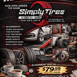 Simply Tires by Harpins - Get a wheel alignment for just $79.95 with the purchase of 4 tires at Simply Tires by Harpins. Drive straight, save money, and ride smoot!
