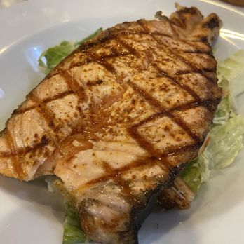 Anchors Fish & Chips - Salmon over Caesar salad - Fish & Chips Near Me - Saratoga, California Anchors Fish & Chips - Salmon over Caesar salad - Fish & Chips Near Me - Saratoga, California