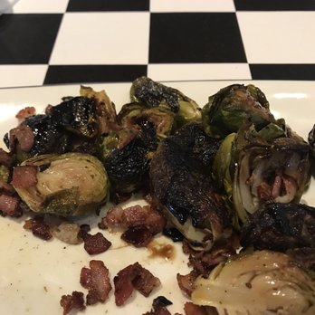 Maria's Italian Kitchen - Pasadena - Roasted Brussels Sprouts with bacon and a balsamic reduction - Italian Near Me - Pasadena, California Maria's Italian Kitchen - Pasadena - Roasted Brussels Sprouts with bacon and a balsamic reduction - Italian Near Me - Pasadena, California