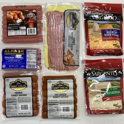 Halal Butcher Market - Halal Hotdogs, Turkey & beef Strips, cheese.