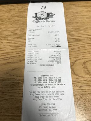 Joe's Cafe & Donuts & King Cakes by null