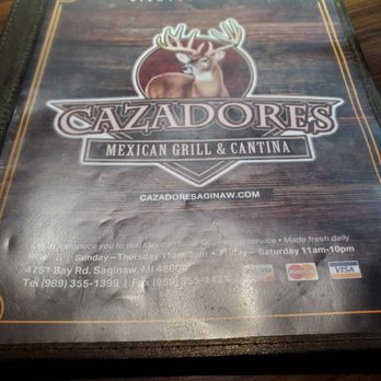 Cazadores Saginaw - Menu - Mexican Near Me - Saginaw, Michigan