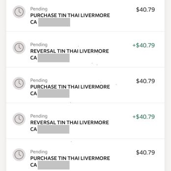 Tin Thai Kitchen - Payment history - Thai Near Me - Livermore, California