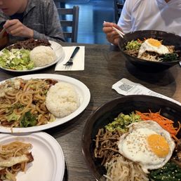 Really legit bibim bap. The kids loved the teriyaki beef and noodle dishes.