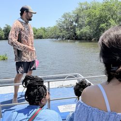 Crescent City Tours & Transportation - Dewey the tour guide with the alligator background story.