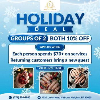 Nail Elegance - ! 
Get ready to shine this season with a special offer made for you an - Nail Salons Near Me - Natrona Heights, Pennsylvania