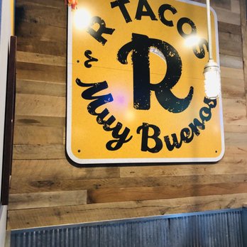Rusty Taco - R Taco Logo Sign inside - Tex-Mex Near Me - Dayton, Ohio