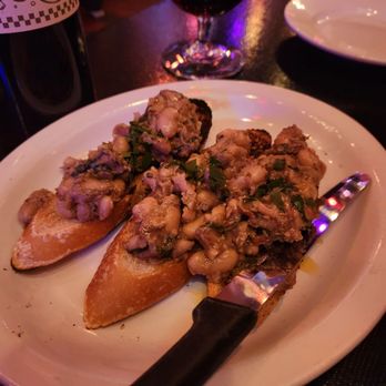 Emmy's Spaghetti Shack - White bean bruschetta - Italian Near Me - San Francisco, California Emmy's Spaghetti Shack - White bean bruschetta - Italian Near Me - San Francisco, California