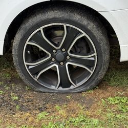 A flat after only a week after buying new tires