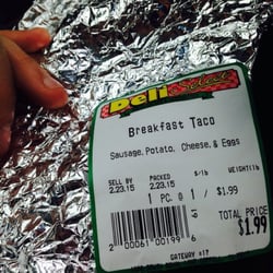Shell Gas Stations - Bought a sausage egg cheese and potato breakfast taco for 1.99
