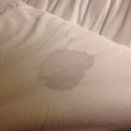 Disgusting stain on my sheet! One of two I found !