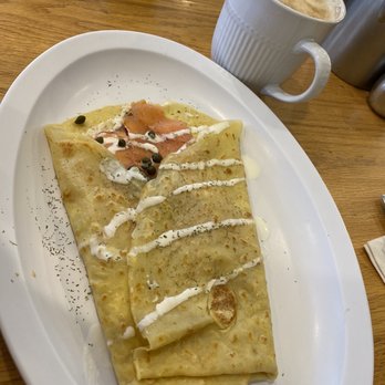 Bellmont Caffe - Smoked salmon Savory Crepe - Coffee & Tea Near Me - Belmont, Massachusetts