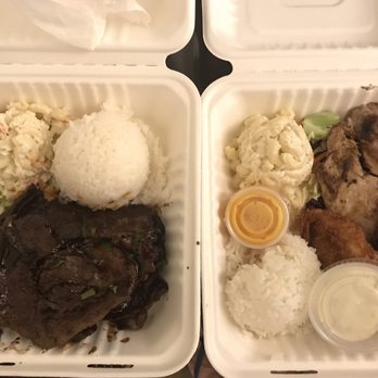 Joey's Kitchen - Teriyaki beef with Mac salad and seared fish with coconut shrimp - Asian Fusion Near Me - Lahaina, Hawaii Joey's Kitchen - Teriyaki beef with Mac salad and seared fish with coconut shrimp - Asian Fusion Near Me - Lahaina, Hawaii