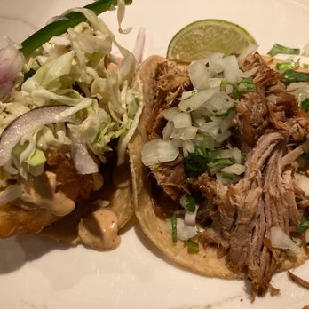 Playa Mesa - Tacos: fish & carnitas - both very underwhelming - Mexican Near Me - Costa Mesa, California