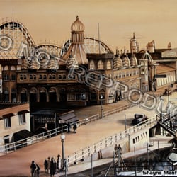 Stone Art - Shayne Manfredi is a Featured Local Artist. His attention to detail is incredible in this vintage portrayal of 1928 Santa Monica