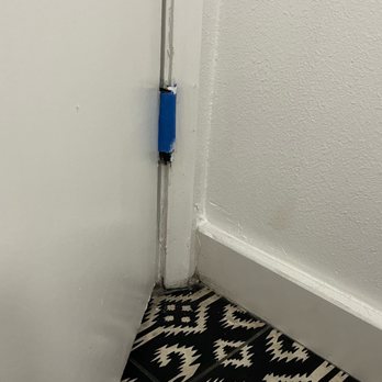 V Palm Springs - Leftover painters tape in bathroom - Hotels Near Me - Palm Springs, California V Palm Springs - Leftover painters tape in bathroom - Hotels Near Me - Palm Springs, California