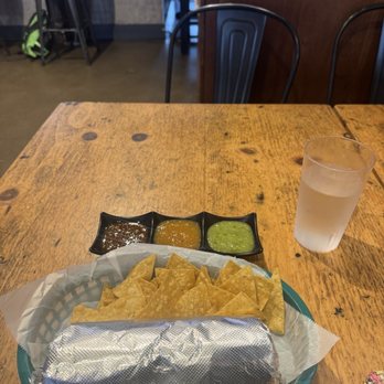Taqueria Los Mayas - Burrito and free chips - Tacos Near Me - San Francisco, California