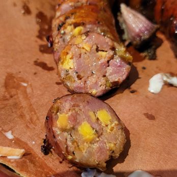 Terry Black's Barbecue - Jalapeno cheese sausage - Barbeque Near Me - Austin, Texas Terry Black's Barbecue - Jalapeno cheese sausage - Barbeque Near Me - Austin, Texas