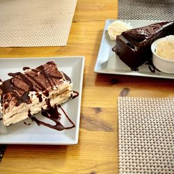 The Riverside Bistro - Tiramisu and Chocolate Cake w/Granache
