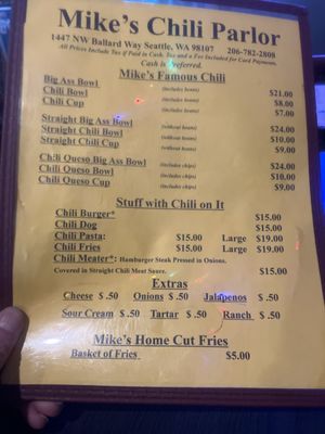 Menu photo 6 Mike's Chili Parlor Seattle, WA Menu photo 6 Mike's Chili Parlor Seattle, WA