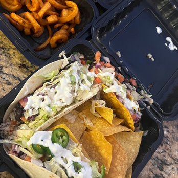 Bubbakoo's Burritos - Taco trio shredded chicken and fries - New Mexican Cuisine Near Me - Hamilton, Ohio Bubbakoo's Burritos - Taco trio shredded chicken and fries - New Mexican Cuisine Near Me - Hamilton, Ohio