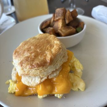 Batters And Brunch - Egg and cheese breakfast sandwich with potatoes - Breakfast & Brunch Near Me - Humble, Texas
