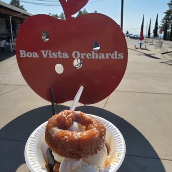 Boa Vista Orchards - Apple cider donut with ice cream! - Fruits & Veggies Near Me - Placerville, California