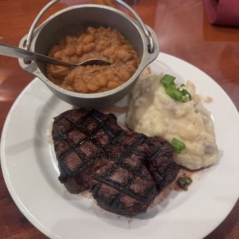Cattlemens Steakhouse - Filet with mash potatoes and shared cauldron of beans - Steakhouses Near Me - Elk Grove, California Cattlemens Steakhouse - Filet with mash potatoes and shared cauldron of beans - Steakhouses Near Me - Elk Grove, California