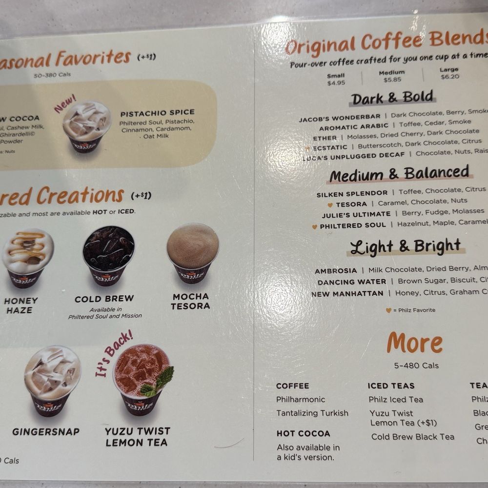 Philz Coffee - Menu - Coffee & Tea Near Me - Pleasanton, California Philz Coffee - Menu - Coffee & Tea Near Me - Pleasanton, California