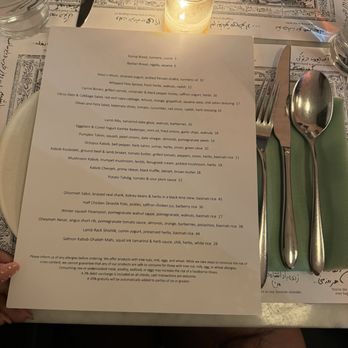Eyval - Menu - Persian/Iranian Near Me - Brooklyn, New York