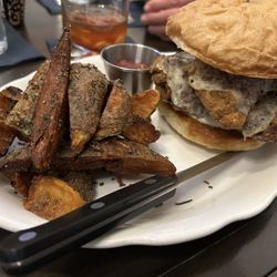 The Lazy Bubble - Buttermilk Fried Chicken with Rosemary Potato Wedges